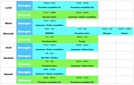 Nouveau planning déconfiné ! 